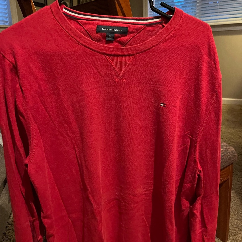 Tommy Hilfiger Red Long Sleeve Shirt